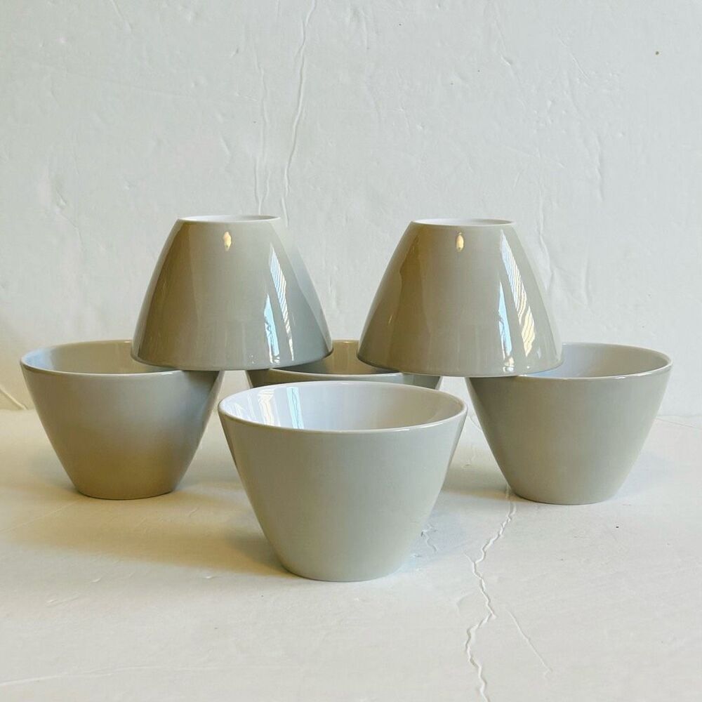 6 Tafelstern Bauscher Modern Minimalist Soup Cereal Berry Fruit Bowls Germany